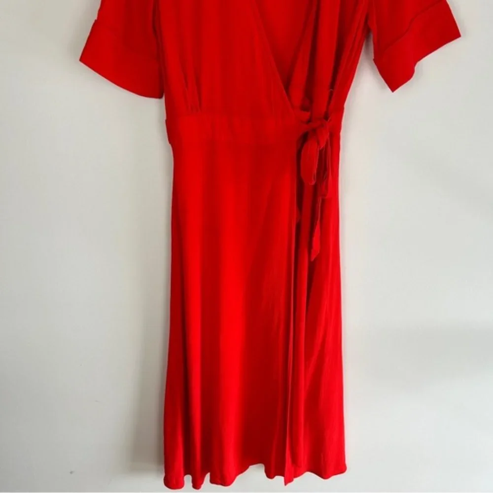 & Other Stories red wrap midi dress - Picture 5 of 7